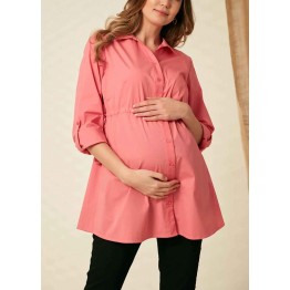 Риза за бременни в динен цвят с елегантна линия
